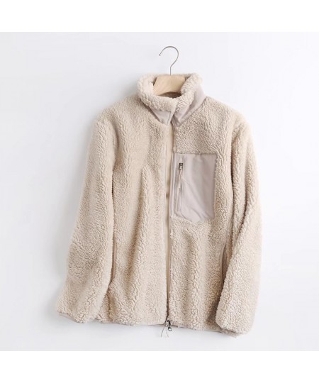 Female clothing Windproof Fleece Jacket Long Sleeve Warm fur coat women Winter Women's clothing $63.36 - Jackets & Coats