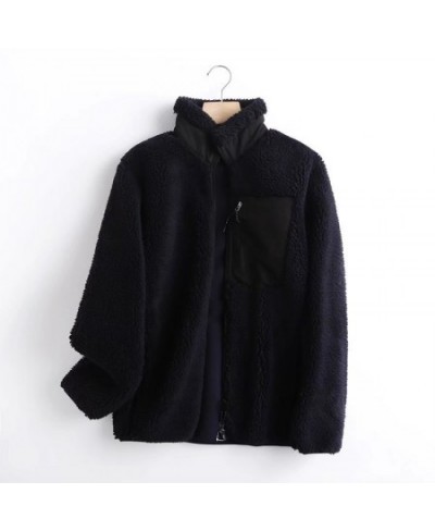 Female clothing Windproof Fleece Jacket Long Sleeve Warm fur coat women Winter Women's clothing $63.36 - Jackets & Coats