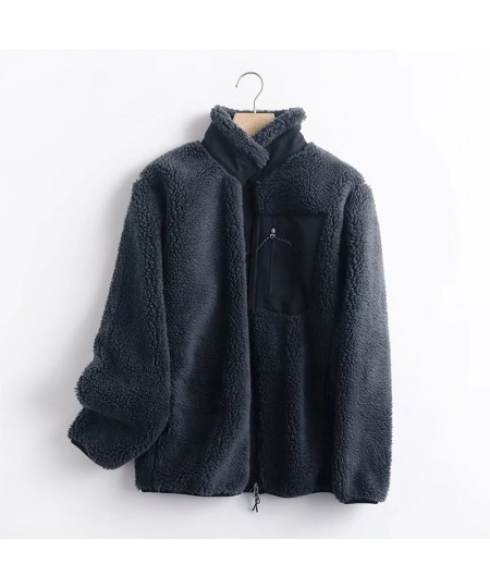 Female clothing Windproof Fleece Jacket Long Sleeve Warm fur coat women Winter Women's clothing $63.36 - Jackets & Coats