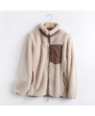 Female clothing Windproof Fleece Jacket Long Sleeve Warm fur coat women Winter Women's clothing $63.36 - Jackets & Coats