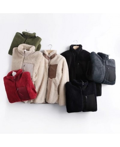 Female clothing Windproof Fleece Jacket Long Sleeve Warm fur coat women Winter Women's clothing $63.36 - Jackets & Coats