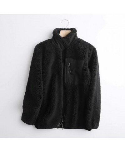 Female clothing Windproof Fleece Jacket Long Sleeve Warm fur coat women Winter Women's clothing $63.36 - Jackets & Coats