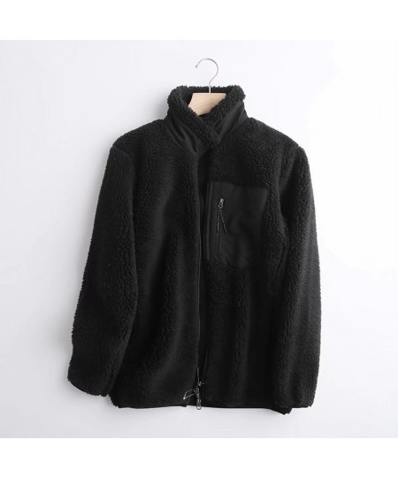 Female clothing Windproof Fleece Jacket Long Sleeve Warm fur coat women Winter Women's clothing $63.36 - Jackets & Coats