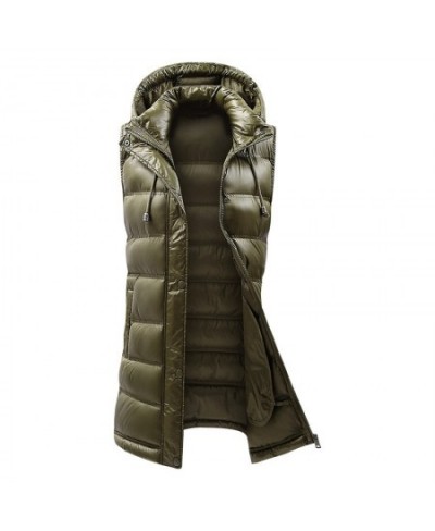 Long Vest Women Sleeveless Parkas Woman 2022 Hooded Down Jacket Spring Autumn Padded Coats Black Windbreaker Womens Green Bei...