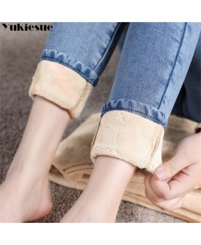 2022 new Winter Korean stytle Warm Women Thicken slim Denim Pants Fleece Stretch Tight Jeans leisure For Women Velvet Trouser...