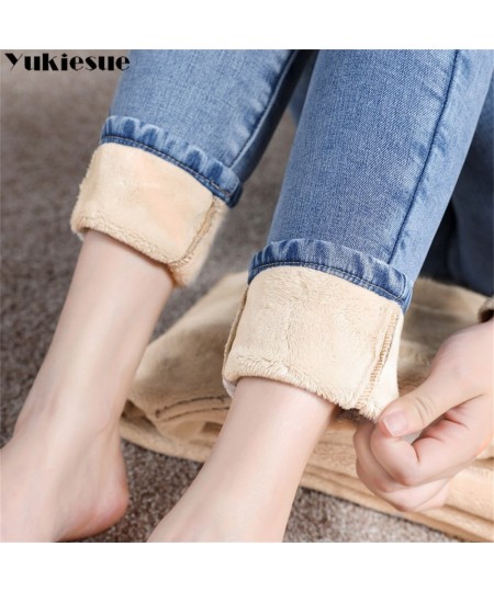 2022 new Winter Korean stytle Warm Women Thicken slim Denim Pants Fleece Stretch Tight Jeans leisure For Women Velvet Trouser...