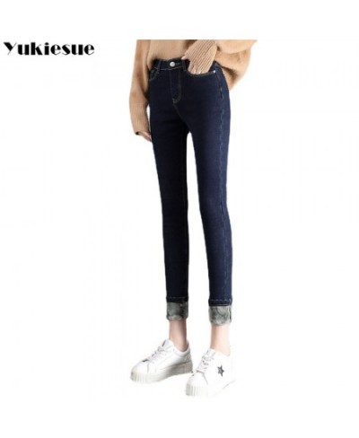 2022 new Winter Korean stytle Warm Women Thicken slim Denim Pants Fleece Stretch Tight Jeans leisure For Women Velvet Trouser...