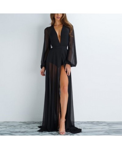 Summer New Women Sexy Chiffon See-Through Bikini Long Cover Up Swimsuit Swimwear Beach Dress Bathing Suit Cover-Ups $24.83 - ...