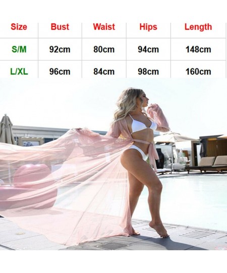 Summer New Women Sexy Chiffon See-Through Bikini Long Cover Up Swimsuit Swimwear Beach Dress Bathing Suit Cover-Ups $24.83 - ...