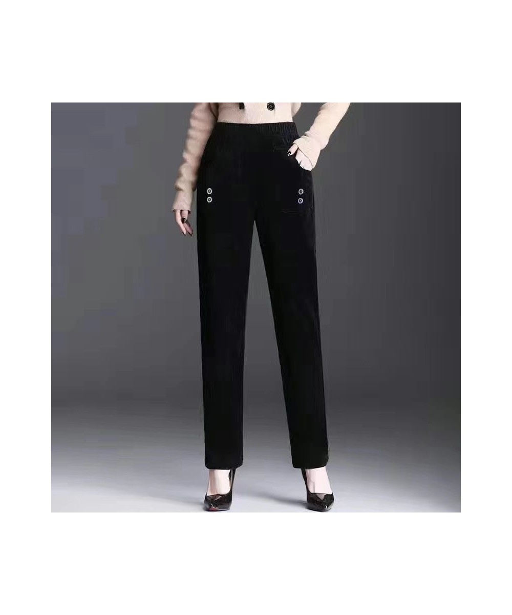 Mom Velvet Straight Ankle-length Pants Women Casual Big Size 5xl Baggy Pantalones High Waist Chic Harem Sweatpants Loose $32....