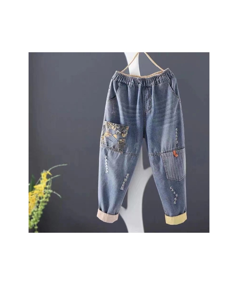 Women Casual Boyfriend Jeans 2022 Fashion Vintage Style Streetwear All-match Loose Female Denim Harem Pants D224 $50.05 - Jeans