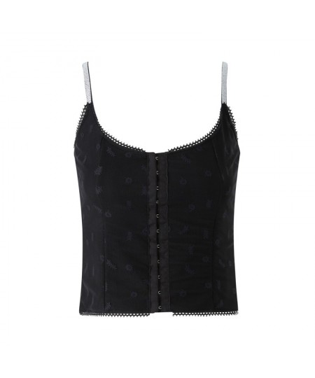 2000s Aesthetic Camisole Fashion Vest Crop Tops with Buckle Summer y2k Kawaii Tee Sleeveless Cami Sweet E Girl Tshirt $22.68 ...