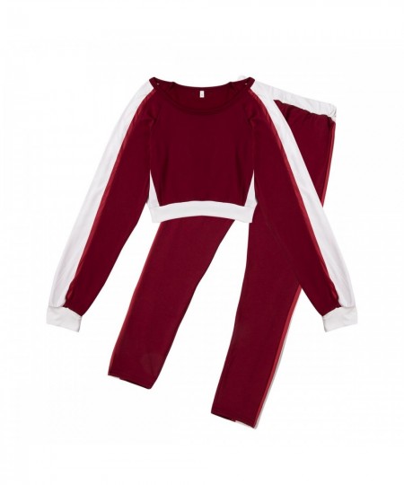 Autumn Spring Women Two Pieces Casual Tracksuit Side-striped Crop Tops Ankle-length Pants Sportwear Set NEW S-XL $32.00 - Sui...