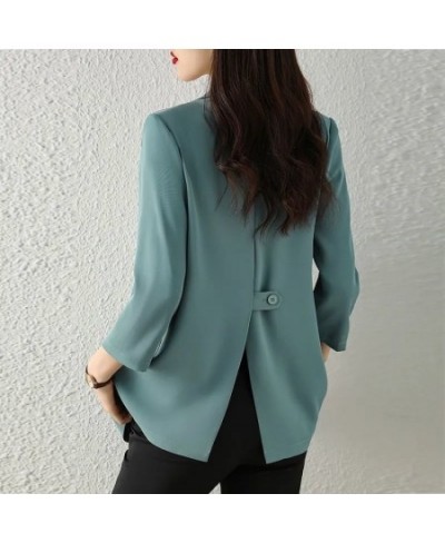 Spring Summer Suit Jacket Women's 2023 New Fashion Thin Three-Quarter Sleeve Casual Blazer Woman Top Outerwear Women Cardigan...