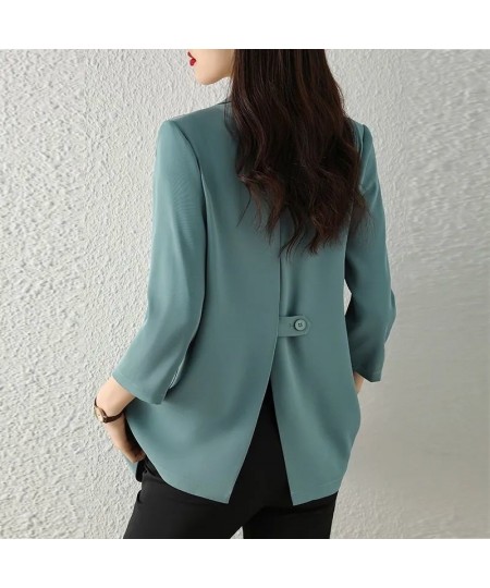 Spring Summer Suit Jacket Women's 2023 New Fashion Thin Three-Quarter Sleeve Casual Blazer Woman Top Outerwear Women Cardigan...