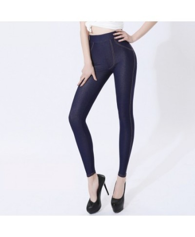 Plus Size Women Leggings 5XL Faux Denim Jeans Jeggings Legging Large Black Stretch Skinny Pencil Pants Trousers 2023 spring $...