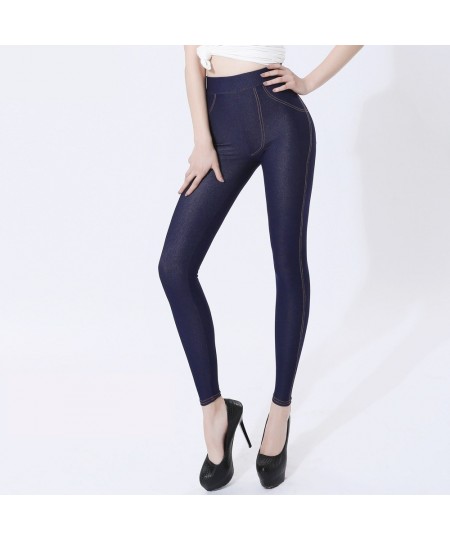 Plus Size Women Leggings 5XL Faux Denim Jeans Jeggings Legging Large Black Stretch Skinny Pencil Pants Trousers 2023 spring $...