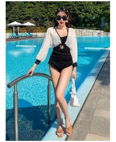 Print Cover-up Women Retro Elegant Slim Asymmetric Design Trendy Harajuku Beach Style Holiday Swimwear Casual Creativity $30....