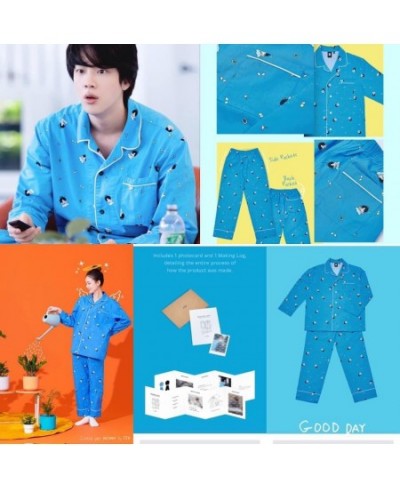 new kpop bangtan jin merchandise loungewear ARTIST-MADE COLLECTION BY jin PAJAMA set Kawaii Homewear Suit $53.23 - Sleepwears