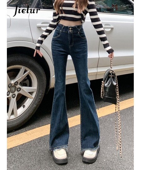 Tassel Chic High Waist Jeans Women Simple Casual Flare Pants Classic Denim Pants Female Streetwear Vintage Blue Jeans $48.44 ...