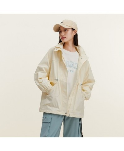 Women Large Pocket Loose Color Contrast Top Casual Style Versatile 2023 Spring Hooded Waist Woman Clothes Ins Trend $76.66 - ...