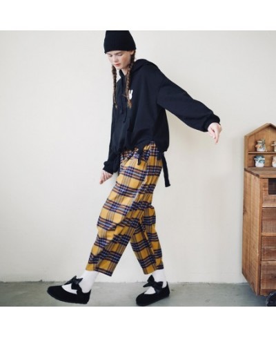 double-sided cotton black rabbit sweater women's pure cotton brushed plaid carrot pants autumn 213434 $84.44 - Sweaters