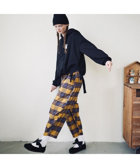 double-sided cotton black rabbit sweater women's pure cotton brushed plaid carrot pants autumn 213434 $84.44 - Sweaters