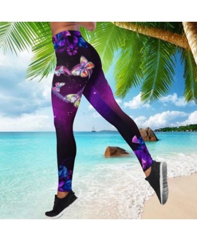 Fashion Women Butterfly Print Leggings Fitness High Waist Gym Leggings Push Ups Fitness Women Print Leggings XS-8XL $27.28 - ...