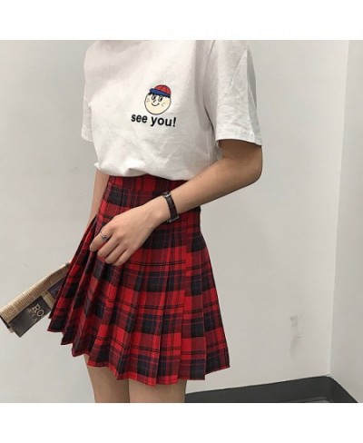 Dark Green Plaid Mini Skirt High Rise Tartan Check Skirt Women e-girl Aesthetic Grunge Outfit $36.42 - Skirts