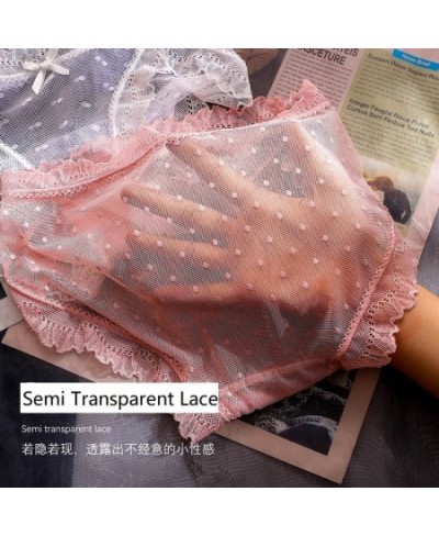 Lace transparent Women's panties girly lingerie cute sexy stretch briefs comfortable female underwear $14.45 - Underwear