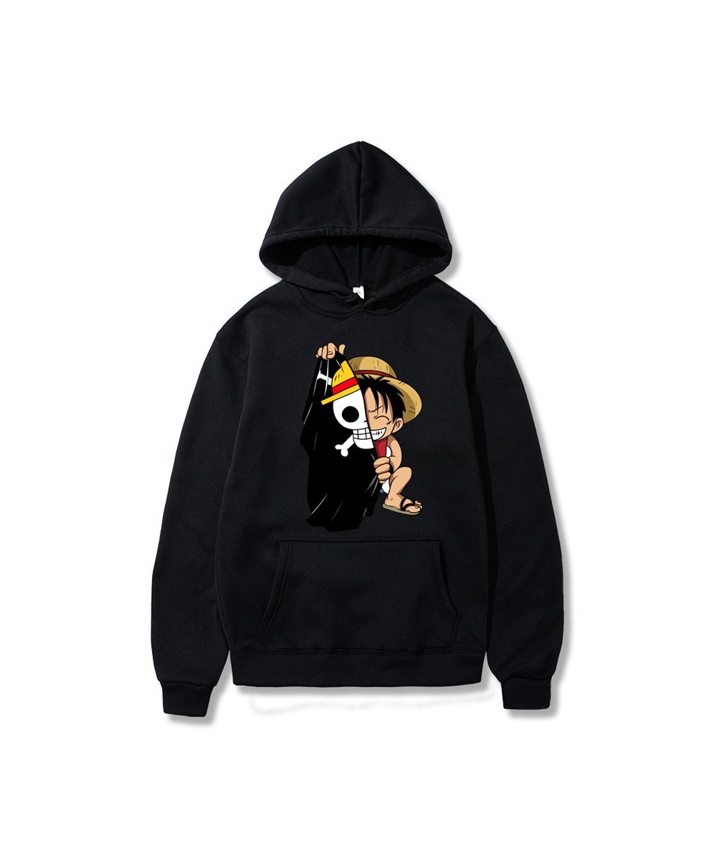 Japanese Anime Women Hoodie Sweatshirts Printed One Piece Luffy Hoodies Men Casual Cartoon Fleece Pullover Hoodie Clothing $3...