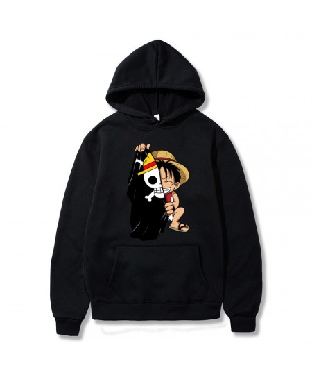 Japanese Anime Women Hoodie Sweatshirts Printed One Piece Luffy Hoodies Men Casual Cartoon Fleece Pullover Hoodie Clothing $3...