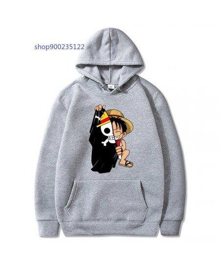 Japanese Anime Women Hoodie Sweatshirts Printed One Piece Luffy Hoodies Men Casual Cartoon Fleece Pullover Hoodie Clothing $3...