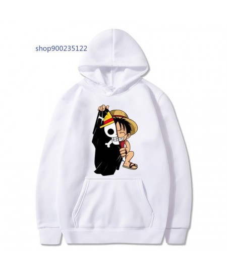 Japanese Anime Women Hoodie Sweatshirts Printed One Piece Luffy Hoodies Men Casual Cartoon Fleece Pullover Hoodie Clothing $3...