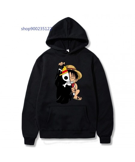 Japanese Anime Women Hoodie Sweatshirts Printed One Piece Luffy Hoodies Men Casual Cartoon Fleece Pullover Hoodie Clothing $3...