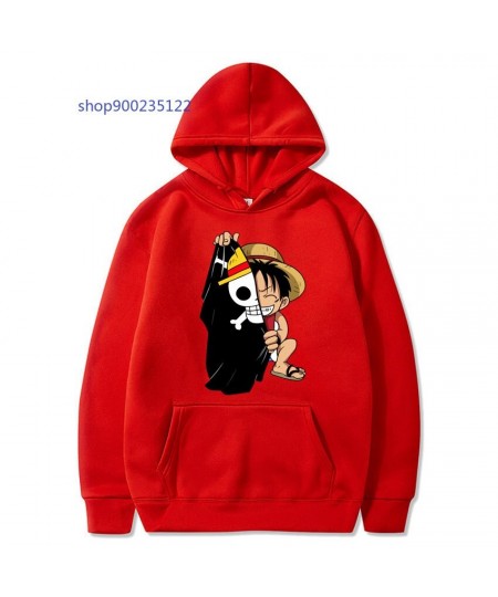 Japanese Anime Women Hoodie Sweatshirts Printed One Piece Luffy Hoodies Men Casual Cartoon Fleece Pullover Hoodie Clothing $3...