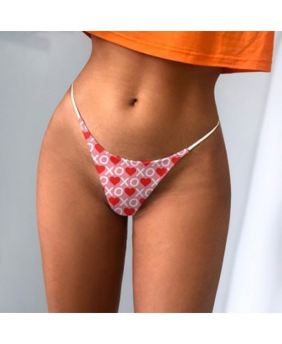 Red Lip Women's Thong Seamless G-string Underwear For Women Panties Low-rise Cotton Thongs Sexy Lingerie Briefs Bikini G Stri...