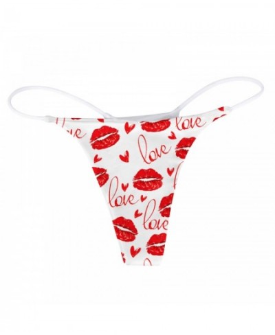 Red Lip Women's Thong Seamless G-string Underwear For Women Panties Low-rise Cotton Thongs Sexy Lingerie Briefs Bikini G Stri...