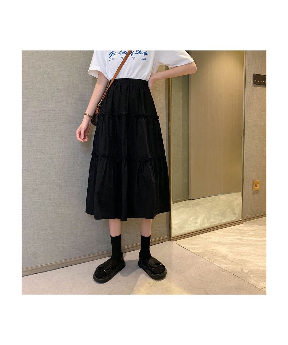 Skirts for Womens Korean Style Skirt Long Black Skirt White High Waist Skirt Summer Skirt Pleated Skirt Women's Stylish Skirt...