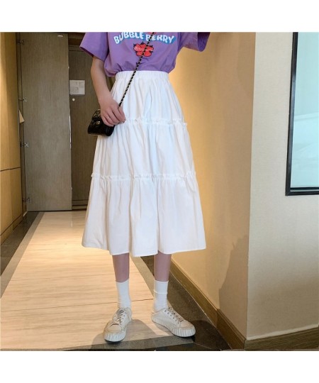 Skirts for Womens Korean Style Skirt Long Black Skirt White High Waist Skirt Summer Skirt Pleated Skirt Women's Stylish Skirt...