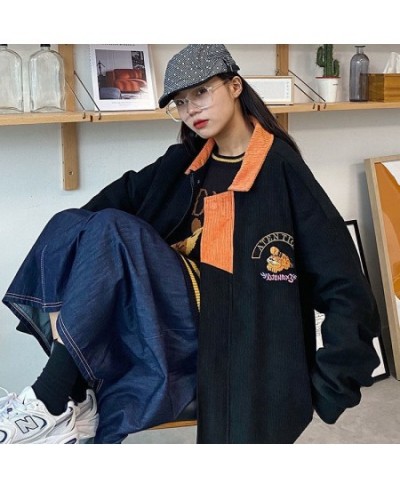 2023 Spring Autumn New Corduroy Jacket Women's Baseball Jacket Korean Harajuku Coat Women Streetwear Gothic Jackets Windbreak...