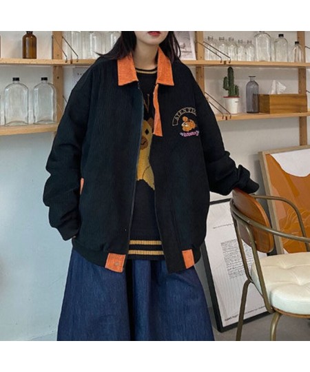 2023 Spring Autumn New Corduroy Jacket Women's Baseball Jacket Korean Harajuku Coat Women Streetwear Gothic Jackets Windbreak...