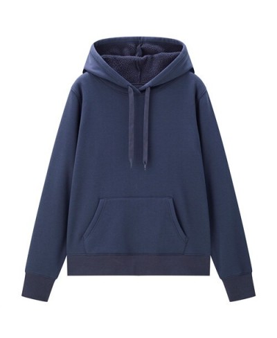 Women Hoodies Chunky Fleece-Lined Kanga Pocket Fashion Hoodies Simple Solid Color Oversize Casual Hoodies 13322761 $59.86 - H...