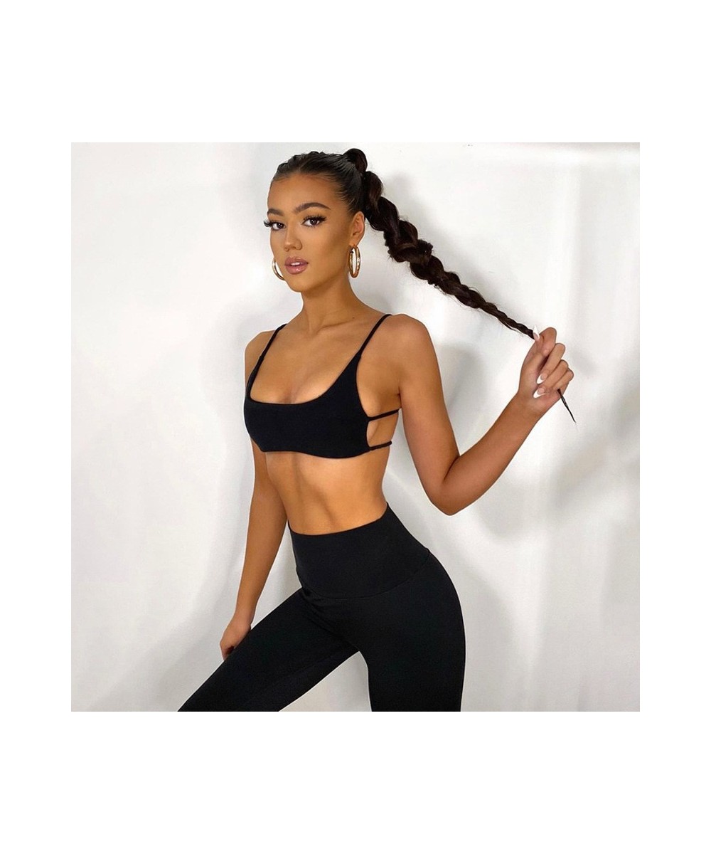 Women Ribbed Knitted Fashion Tank Top Street Style Sport Cami Super Short Open Back Tight Bralette Crop Top Streetwar Camis $...