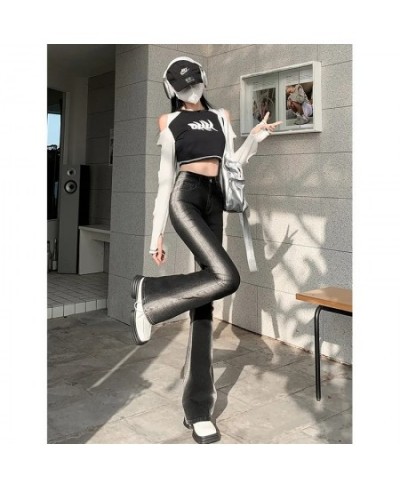 Women Jeans 2023 Spring Summer Flare Trousers High Waist Ladies Slim Fit Casual Striped Color Denim Pants Women Plus Size S-5...