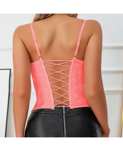 Corset for Women Sexy Lace Waist Shapewear Underbust Bustiers Backless Body Corsets Tank Top Push Up Bra Body Shaper $30.59 -...