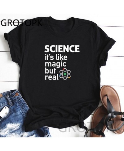 Science It's Like Magic But Real Science T Shirt Women Harajuku T-Shirt Tshirt90S Top Tees Female $21.06 - Tops & Tees