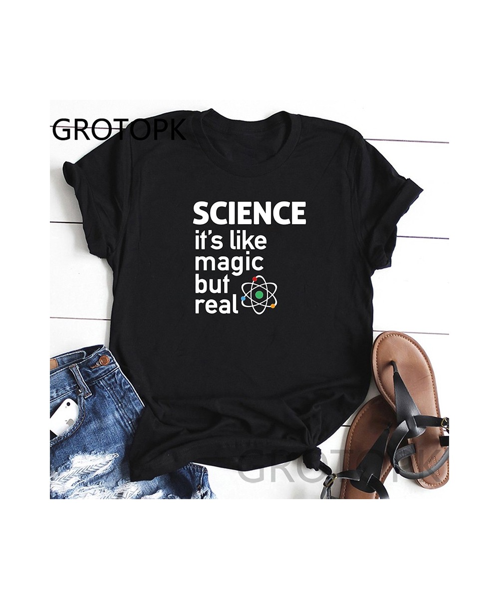 Science It's Like Magic But Real Science T Shirt Women Harajuku T-Shirt Tshirt90S Top Tees Female $21.06 - Tops & Tees