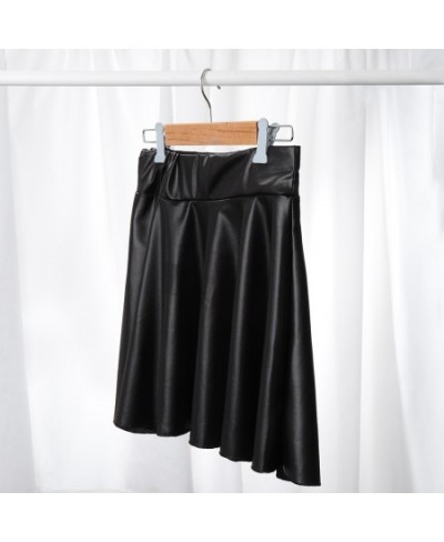 Women Sexy Faux Leather Skirts High Waist Elastic Mini Short Skirt Multi Purpose For Skater Work Nightclub Knee-Length Skirts...