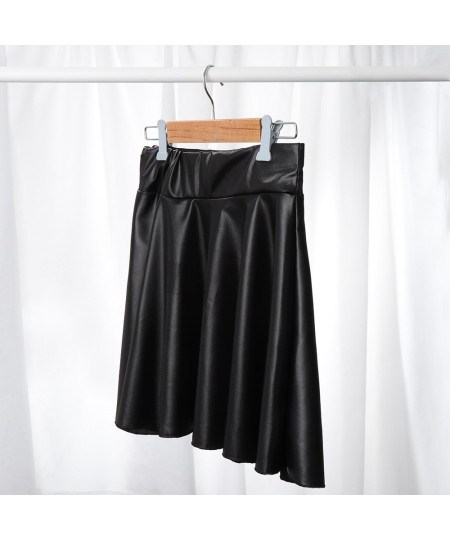 Women Sexy Faux Leather Skirts High Waist Elastic Mini Short Skirt Multi Purpose For Skater Work Nightclub Knee-Length Skirts...